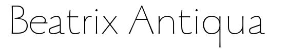 Beatrix Antiqua font preview